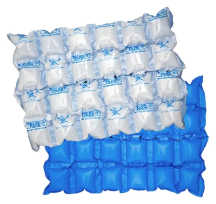 PolarPads Kühlzellen, unaktiviert und aktiviert im Vergleich